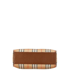 バーバリー ノバチェック シャドーホース トートバッグ ハンドバッグ ベージュ マルチカラー PVC レザー レディース BURBERRY 【中古】