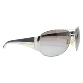 プラダ サイドロゴ サングラス SPR75G シルバー ブラック プラスチック レディース PRADA 【中古】