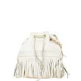 ジェイアンドエムデヴィッドソン カーニバルM ハンドバッグ ホワイト レザー レディース J&M Davidson 【中古】