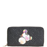 ルイ ヴィトン ×村上隆 モノグラム アンプラント ジッピーウォレット 長財布 M14160 ブラック マルチカラー レザー レディース LOUIS VUITTON 【中古】