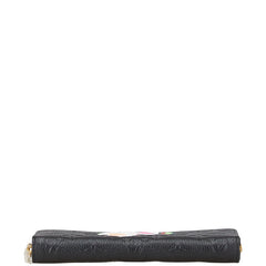 ルイ ヴィトン ×村上隆 モノグラム アンプラント ジッピーウォレット 長財布 M14160 ブラック マルチカラー レザー レディース LOUIS VUITTON 中古