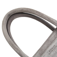 ポロ ラルフローレン クロコ ミニ スローン サッチェル ハンドバッグ ショルダーバッグ 2WAY グレー スウェード レザー レディース POLO RALPH LAUREN 【中古】