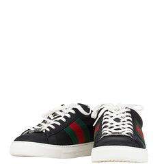 グッチ ACE エース シェル クロコ型押し スニーカー サイズ:8 800891 ブラック レッド ナイロン レザー メンズ GUCCI 【中古】