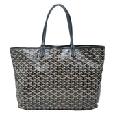 ゴヤール サンルイ PM トートバッグ ブラック ブラウン PVC レザー レディース GOYARD 中古