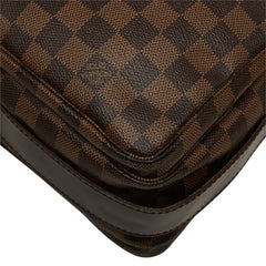 ルイ ヴィトン ダミエ ナヴィグリオ 斜め掛け ショルダーバッグ N45255 ブラウン PVC レザー レディース LOUIS VUITTON 中古