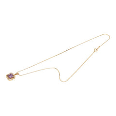 タサキ ペンダントネックレス アメジスト ダイヤモンド K18YG イエローゴールド レディース TASAKI 中古