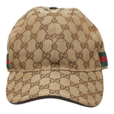 グッチ GGキャンバス シェリーライン ベースボールキャップ サイズ:M 58 200035 ベージュ マルチカラー キャンバス レディース GUCCI 中古