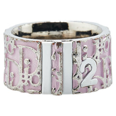 ディオール トロッター ナンバー2 リング 指輪 #6 ピンク シルバー メタル レディース Dior 【中古】