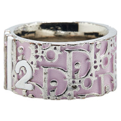 ディオール トロッター ナンバー2 リング 指輪 #6 ピンク シルバー メタル レディース Dior 【中古】