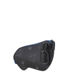 エム シー エム ヴィセトス バッグチャーム コインケース MXZCATA14BK001 ブラック ブルー レザー メンズ MCM 【中古】