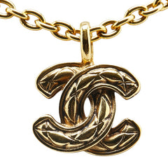 シャネル マトラッセ ココマーク ネックレス ゴールド メッキ レディース CHANEL 【中古】