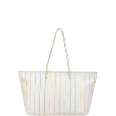 フェンディ ズッカ トートバッグ ショルダーバッグ 8BH185 アイボリー マルチカラー PVC レザー レディース FENDI 【中古】