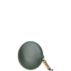 ロエベ ラウンド ツイスト金具 コインケース グリーン レザー レディース LOEWE 中古