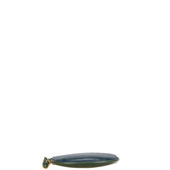 ロエベ ラウンド ツイスト金具 コインケース グリーン レザー レディース LOEWE 中古