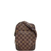 ルイ ヴィトン ダミエ アマゾン スペシャルオーダー 斜め掛け ショルダーバッグ N48074 ブラウン PVC レザー レディース LOUIS VUITTON 【中古】