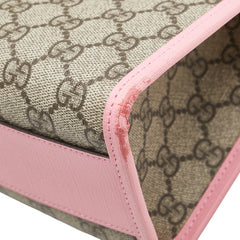 グッチ チルドレンズ GGスプリーム 3Dストロベリー トートバッグ ハンドバッグ 630589 ベージュ ピンク マルチカラー PVC レザー レディース GUCCI 【中古】