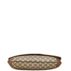 グッチ オールドグッチ GGスプリーム クラッチバッグ セカンドバッグ 89 02 075 ベージュ ブラウン PVC レザー メンズ GUCCI 【中古】