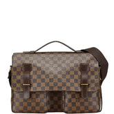 ルイ ヴィトン ダミエ ブロードウェイ ハンドバッグ ショルダーバッグ 2WAY N42270 ブラウン PVC レザー メンズ LOUIS VUITTON 【中古】