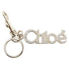 クロエ ロゴ ラインストーン チャーム バッグチャーム ゴールド メッキ レディース Chloe 【中古】