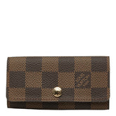 ルイ ヴィトン ダミエ ミュルティクレ4 キーケース N62631 ブラウン PVC レザー レディース LOUIS VUITTON 中古