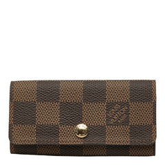 ルイ ヴィトン ダミエ ミュルティクレ4 キーケース N62631 ブラウン PVC レザー レディース LOUIS VUITTON 中古