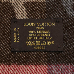 ルイ ヴィトン マフラー 408793 ブラウン マルチカラー ウール カシミヤ レディース LOUIS VUITTON 【中古】
