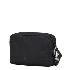 プラダ ヴェラ Re-Nylon トライアングルロゴ ポーチ 小物入れ ブラック ナイロン レディース PRADA 中古