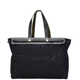 エルメス エールバッグ カバスGM ハンドバッグ トートバッグ ネイビー トワルオフィシエ レザー レディース HERMES 【中古】