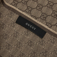 グッチ シェリーライン GGロゴジャカード マフラー 147351 ベージュ ウール シルク レディース GUCCI 中古