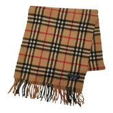 バーバリー ノバチェック マフラー ベージュ カシミヤ レディース BURBERRY 中古
