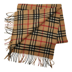 バーバリー ノバチェック マフラー ベージュ カシミヤ レディース BURBERRY 中古