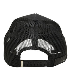 AMIRI 3 Star トラッカーキャップ スナップバック メッシュキャップ ブラック コットン レザー ポリエステル メンズ 中古