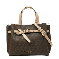 マイケルコース エミリア ハンドバッグ ショルダーバッグ 2WAY 35H0GU5S1B ブラウン ベージュ PVC レザー レディース Michael Kors 中古