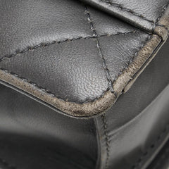 シャネル マトラッセ 2.55 ココマーク チェーン ショルダーバッグ グレー ラムスキン レディース CHANEL 【中古】