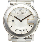 グッチ 腕時計 101M クオーツ ベージュ文字盤 ステンレススチール メンズ GUCCI 中古
