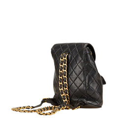 シャネル ココマーク マトラッセ リュック バックパック ブラック ラムスキン レディース CHANEL 【中古】