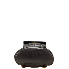 シャネル ココマーク マトラッセ リュック バックパック ブラック ラムスキン レディース CHANEL 【中古】