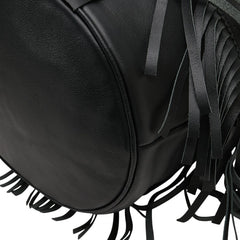 ジェイアンドエムデヴィッドソン カーニバルL フリンジ ショルダーバッグ ブラック レザー レディース J&M Davidson 【中古】