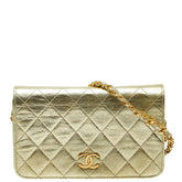 シャネル ココマーク ミニマトラッセ チェーン ショルダーバッグ ゴールド レザー レディース CHANEL 【中古】