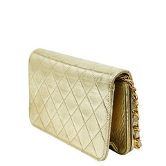 シャネル ココマーク ミニマトラッセ チェーン ショルダーバッグ ゴールド レザー レディース CHANEL 【中古】