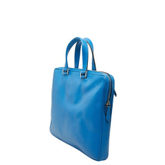 フェンディ ビジネスバッグ ブリーフケース 書類カバン 7VA339 ライトブルー レザー メンズ FENDI 【中古】