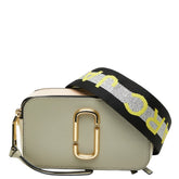 マークジェイコブス ザ スナップショット 斜め掛け ショルダーバッグ グレー ベージュ系 レザー キャンバス レディース MARC JACOBS 【中古】
