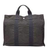 エルメス エールラインMM トートバッグ ハンドバッグ グレー系 キャンバス レディース HERMES 【中古】