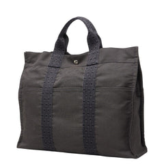 エルメス エールラインMM トートバッグ ハンドバッグ グレー系 キャンバス レディース HERMES 【中古】