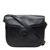 サンローラン YSLロゴ ショルダーバッグ ブラック レザー レディース SAINT LAURENT 【中古】