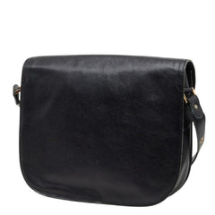 サンローラン YSLロゴ ショルダーバッグ ブラック レザー レディース SAINT LAURENT 【中古】