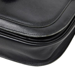 サンローラン YSLロゴ ショルダーバッグ ブラック レザー レディース SAINT LAURENT 【中古】