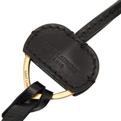 サンローラン ネックストラップ キーリング ネックレス 698650 ブラック レザー レディース SAINT LAURENT 【中古】