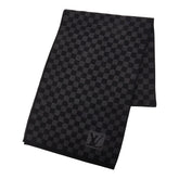 ルイ ヴィトン ダミエ グラフィット エシャルププティ マフラー 401910 ブラック グレー ウール レディース LOUIS VUITTON 【中古】