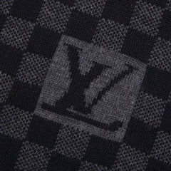 ルイ ヴィトン ダミエ グラフィット エシャルププティ マフラー 401910 ブラック グレー ウール レディース LOUIS VUITTON 【中古】